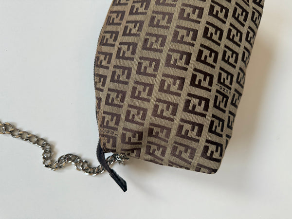 FENDI VINTAGE ZUCCHINO POCHETTE ON CHAIN