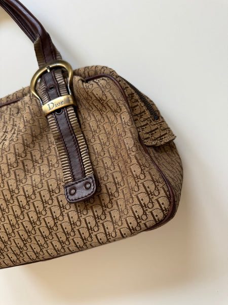DIOR VINTAGE BAULETTO MONOGRAM BAG