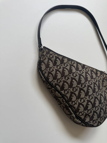 DIOR VINTAGE MINI SADDLE MONOGRAM BAG
