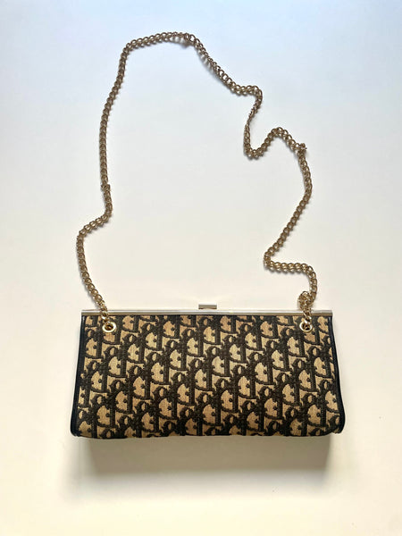 DIOR VINTAGE MONOGRAM BAG ON CHAIN