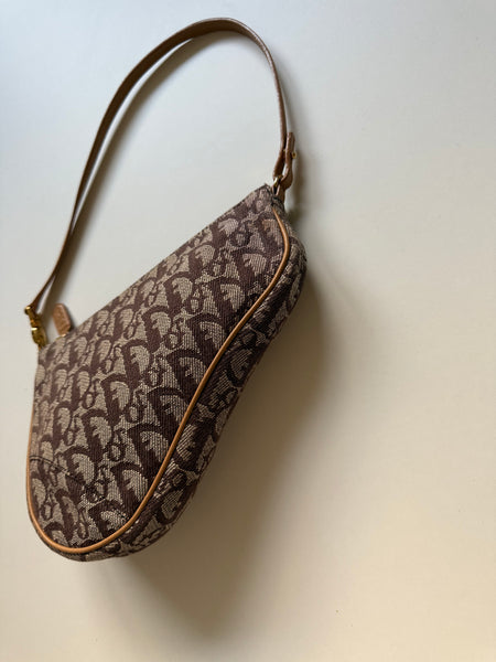 DIOR VINTAGE SADDLE MONOGRAM BAG