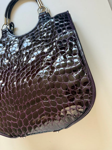 DIOR 61 CROC-STAMPED TOTE FALL/WINTER 2008 VINTAGE BAG