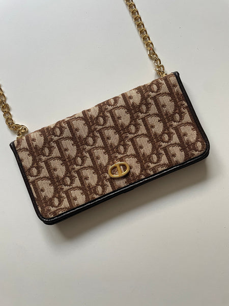 DIOR VINTAGE MONOGRAM BAG ON CHAIN