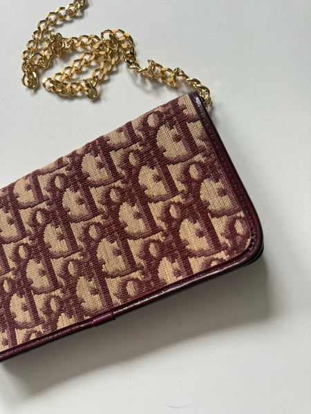 DIOR VINTAGE MONOGRAM BAG ON CHAIN