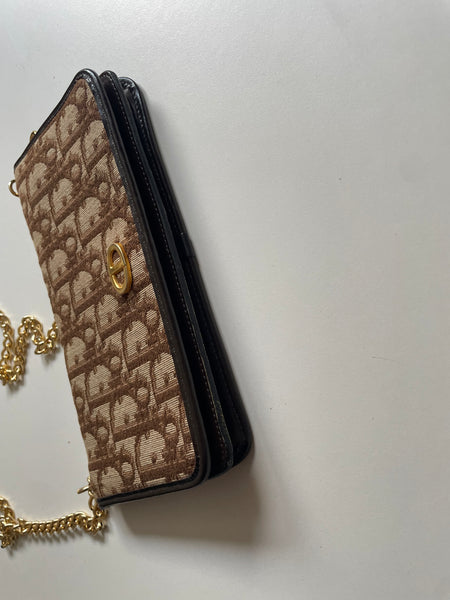 DIOR VINTAGE MONOGRAM BAG ON CHAIN