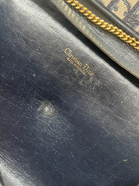 DIOR VINTAGE MONOGRAM BAG ON CHAIN