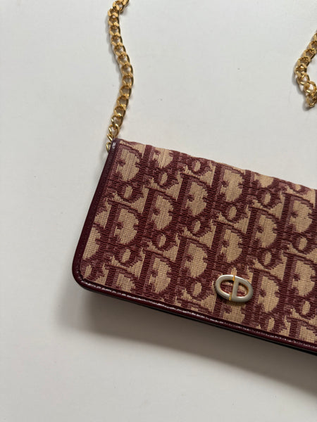 DIOR VINTAGE MONOGRAM BAG ON CHAIN