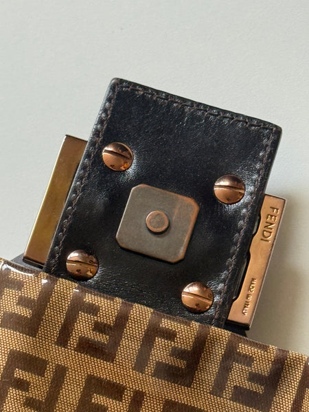 FENDI CRYSTAL VINILE ZUCCHINO MAMA BAGUETTE VINTAGE