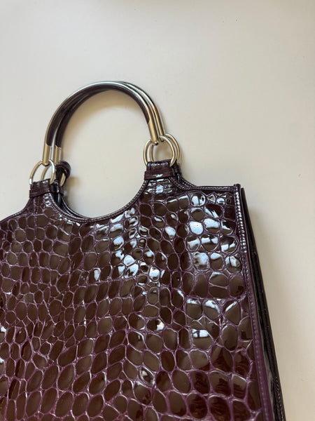 DIOR 61 CROC-STAMPED TOTE FALL/WINTER 2008 VINTAGE BAG