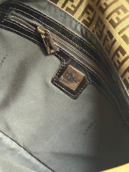 FENDI CRYSTAL VINILE ZUCCHINO MAMA BAGUETTE VINTAGE