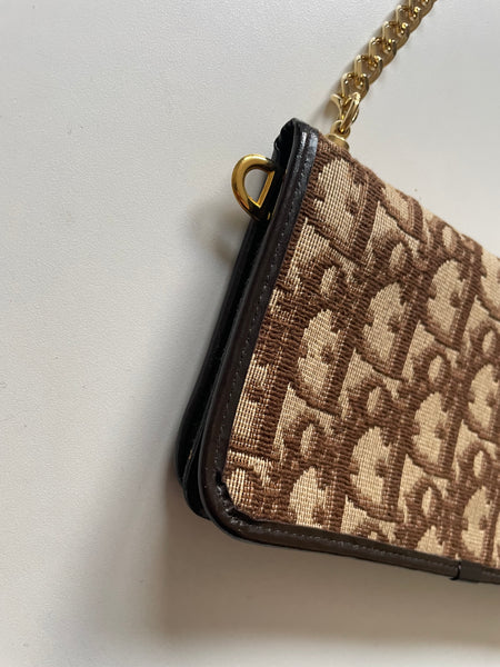 DIOR VINTAGE MONOGRAM BAG ON CHAIN