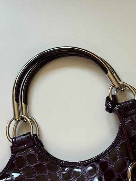 DIOR 61 CROC-STAMPED TOTE FALL/WINTER 2008 VINTAGE BAG