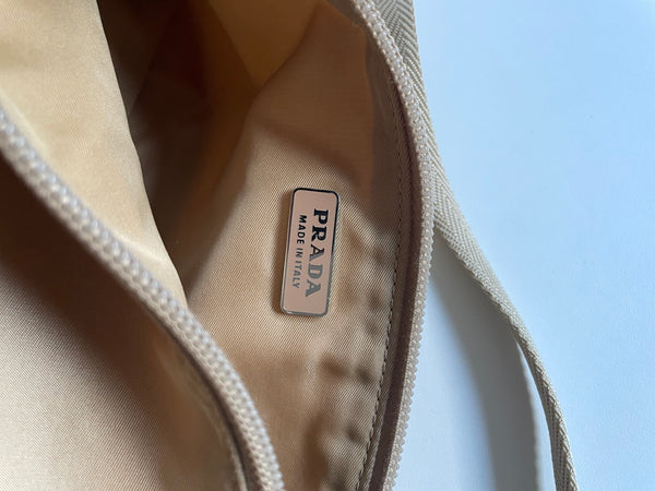 PRADA VINTAGE NYLON BEIGE BAG