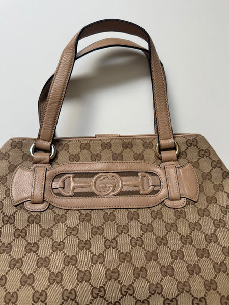 GUCCI DRESSAGE TOTE BAG VINTAGE MONOGRAM