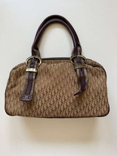 DIOR VINTAGE BAULETTO MONOGRAM BAG