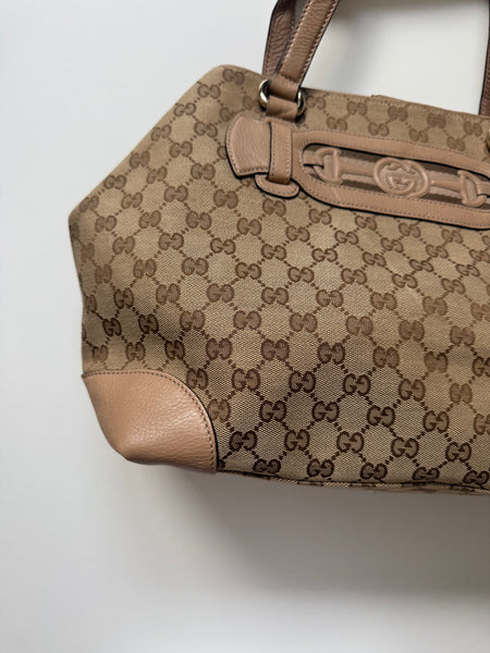 GUCCI DRESSAGE TOTE BAG VINTAGE MONOGRAM
