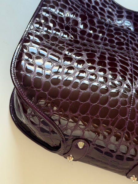 DIOR 61 CROC-STAMPED TOTE FALL/WINTER 2008 VINTAGE BAG