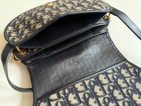 DIOR BOBBY JACQUARD OBLIQUE VINTAGE BAG