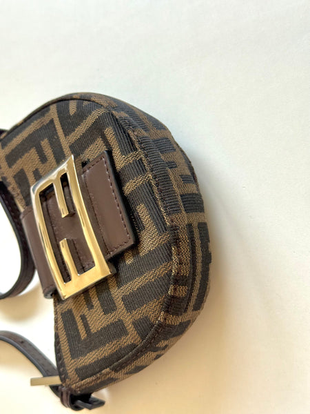FENDI MIN BAG CROISSANT VINTAGE ZUCCA SUPER RARE