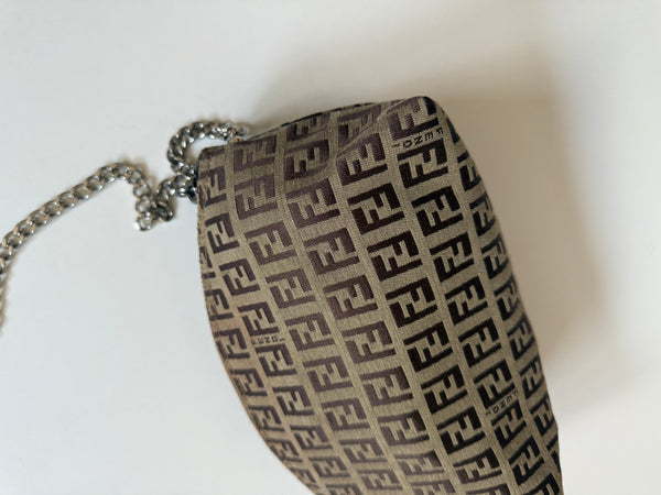 FENDI VINTAGE ZUCCHINO POCHETTE ON CHAIN
