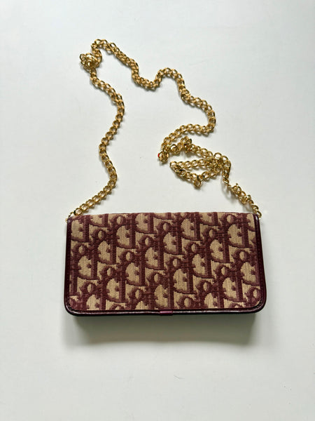 DIOR VINTAGE MONOGRAM BAG ON CHAIN