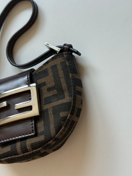 FENDI MIN BAG CROISSANT VINTAGE ZUCCA SUPER RARE
