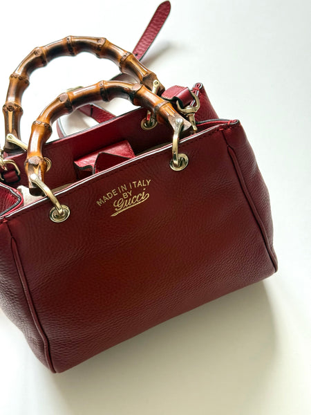 GUCCI BAMBOO MINI SHOPPER TOTE  BAG VINTAGE