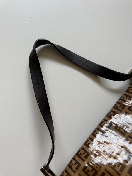 FENDI CRYSTAL VINILE ZUCCHINO MAMA BAGUETTE VINTAGE