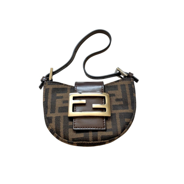 FENDI MIN BAG CROISSANT VINTAGE ZUCCA SUPER RARE
