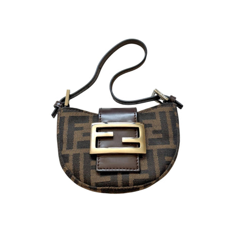 FENDI MIN BAG CROISSANT VINTAGE ZUCCA SUPER RARE