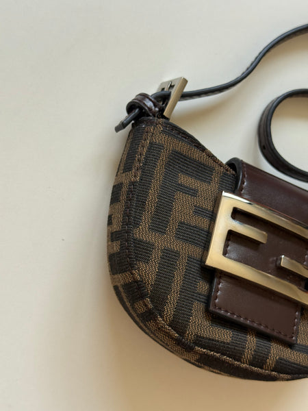 FENDI MIN BAG CROISSANT VINTAGE ZUCCA SUPER RARE