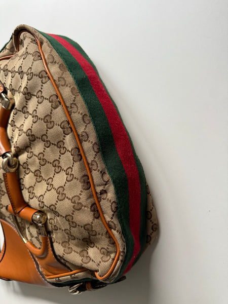GUCCI CANVAS HORSEBIT BAG VINTAGE