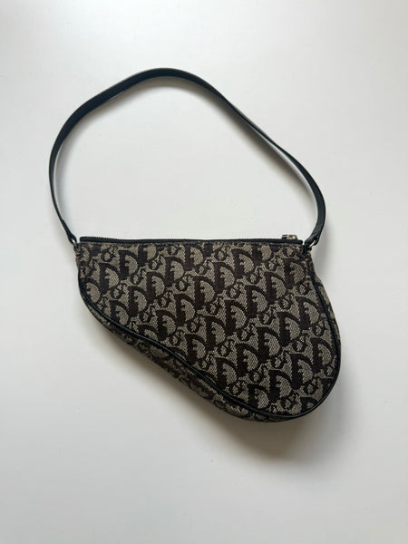 DIOR VINTAGE MINI SADDLE MONOGRAM BAG