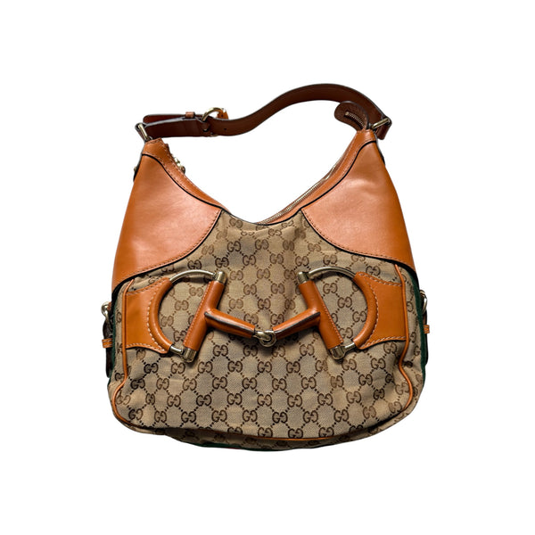 GUCCI CANVAS HORSEBIT BAG VINTAGE