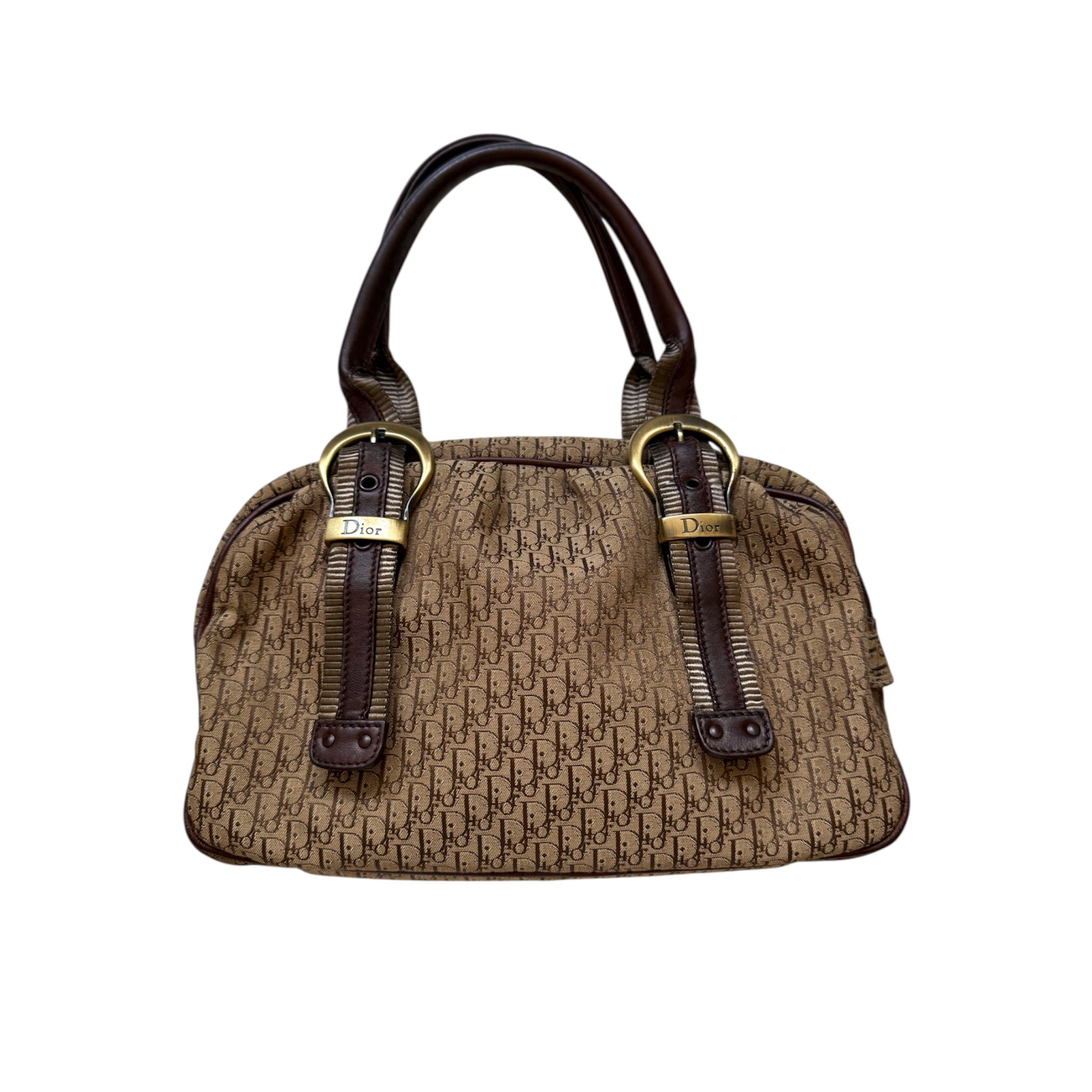 DIOR VINTAGE BAULETTO MONOGRAM BAG