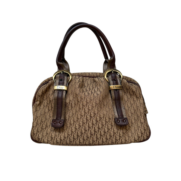 DIOR VINTAGE BAULETTO MONOGRAM BAG