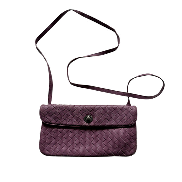 BOTTEGA VENETA INTRECCIATO FLAP TURN-LOCK CROSSBODY VINTAGE  BAG