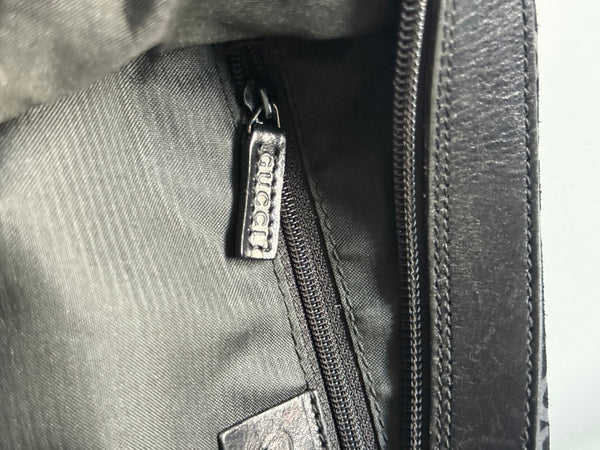 GUCCI TOM FORD SUEDE BAMBOO MONOGRAM BAG VINTAGE