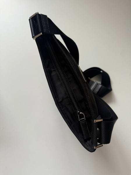PRADA VINTAGE NYLON FLAT CROSSBODY MESSENGER BAG