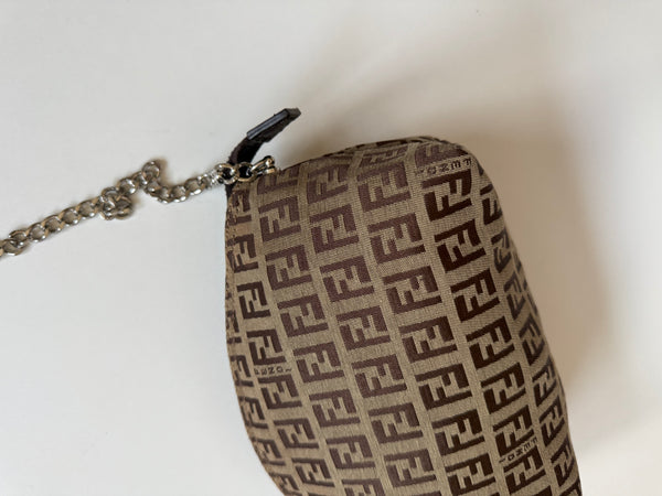 FENDI VINTAGE ZUCCHINO POCHETTE ON CHAIN