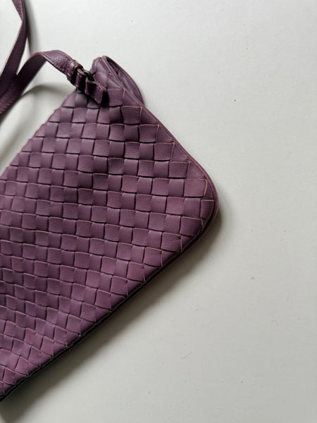 BOTTEGA VENETA INTRECCIATO FLAP TURN-LOCK CROSSBODY VINTAGE  BAG