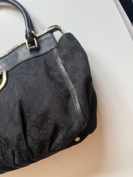 GUCCI D-RING MONOGRAM BAG VINTAGE