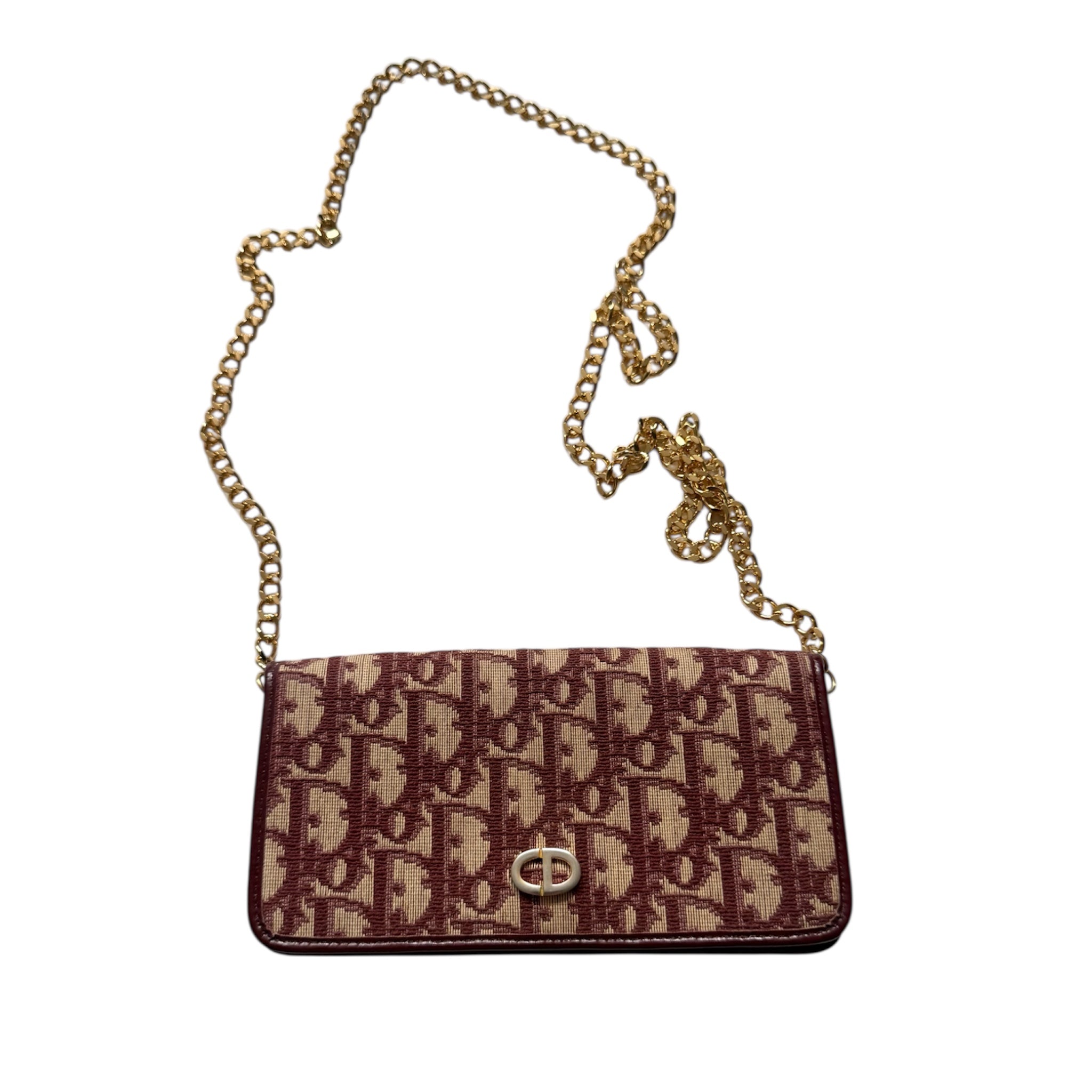 DIOR VINTAGE MONOGRAM BAG ON CHAIN