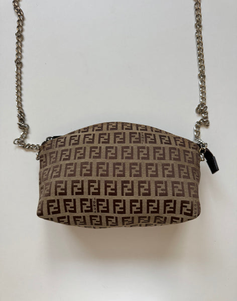 FENDI VINTAGE ZUCCHINO POCHETTE ON CHAIN