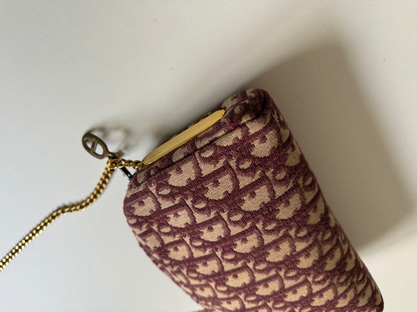 DIOR VINTAGE MONOGRAM BAG ON CHAIN