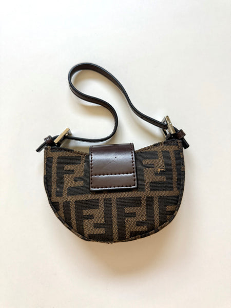 FENDI MIN BAG CROISSANT VINTAGE ZUCCA SUPER RARE