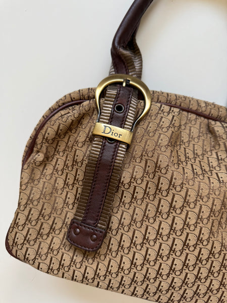 DIOR VINTAGE BAULETTO MONOGRAM BAG