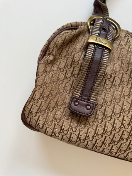 DIOR VINTAGE BAULETTO MONOGRAM BAG