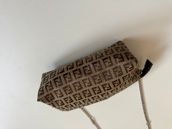 FENDI VINTAGE ZUCCHINO POCHETTE ON CHAIN