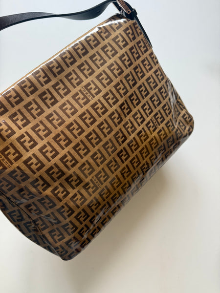 FENDI CRYSTAL VINILE ZUCCHINO MAMA BAGUETTE VINTAGE